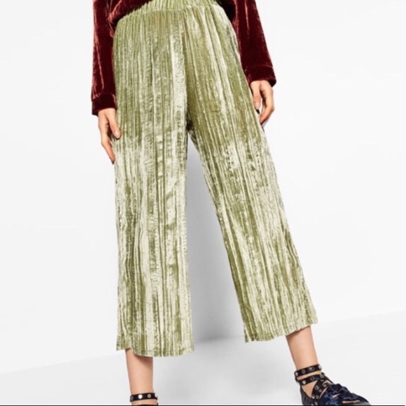 velvet pants zara